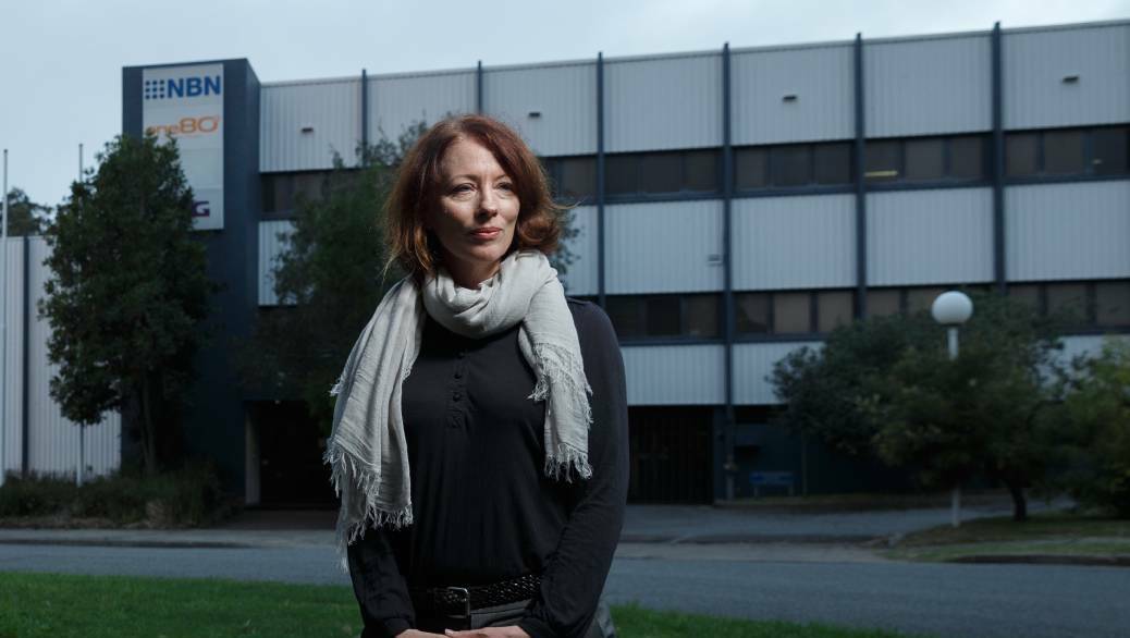 Dr Louisa Connors outside the former TV studio in 2019. Picture: Max Mason-Hubers
