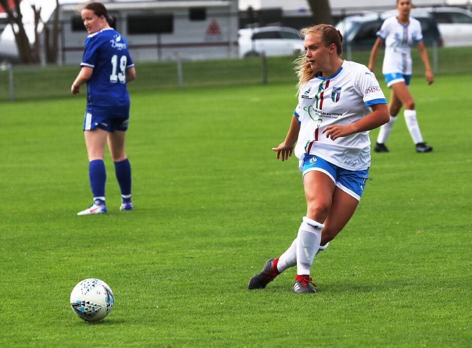 SIDELINED: Charlestown midfielder Summer Taube has been cleared of major injury and can return to training but is not expected to play this weekend. Picture: Peter Lorimer