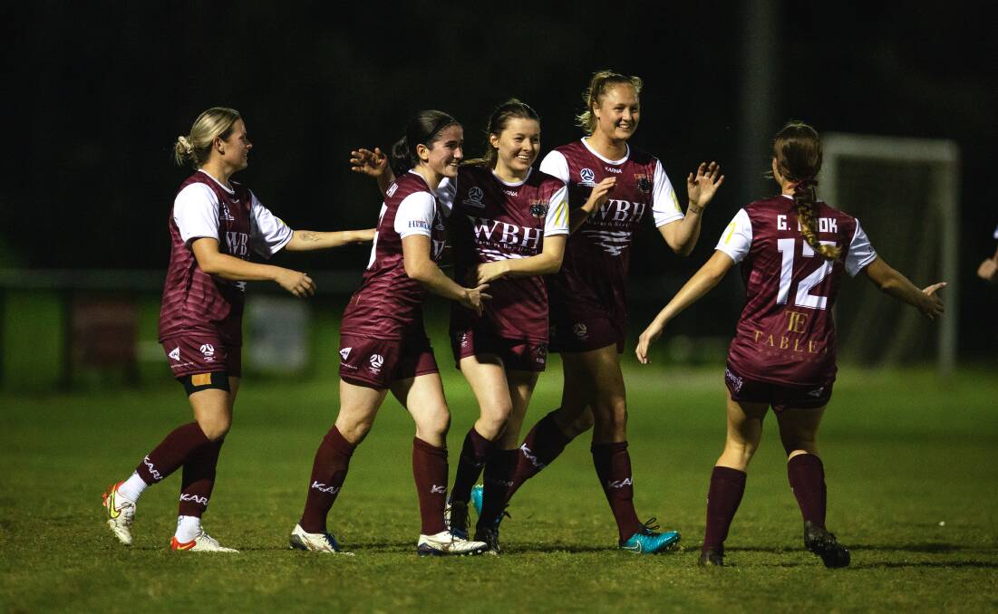 Warners Bay appear to have the NPLW Northern NSW premiership sewn up with one round remaining before finals. Picture by Marina Neil