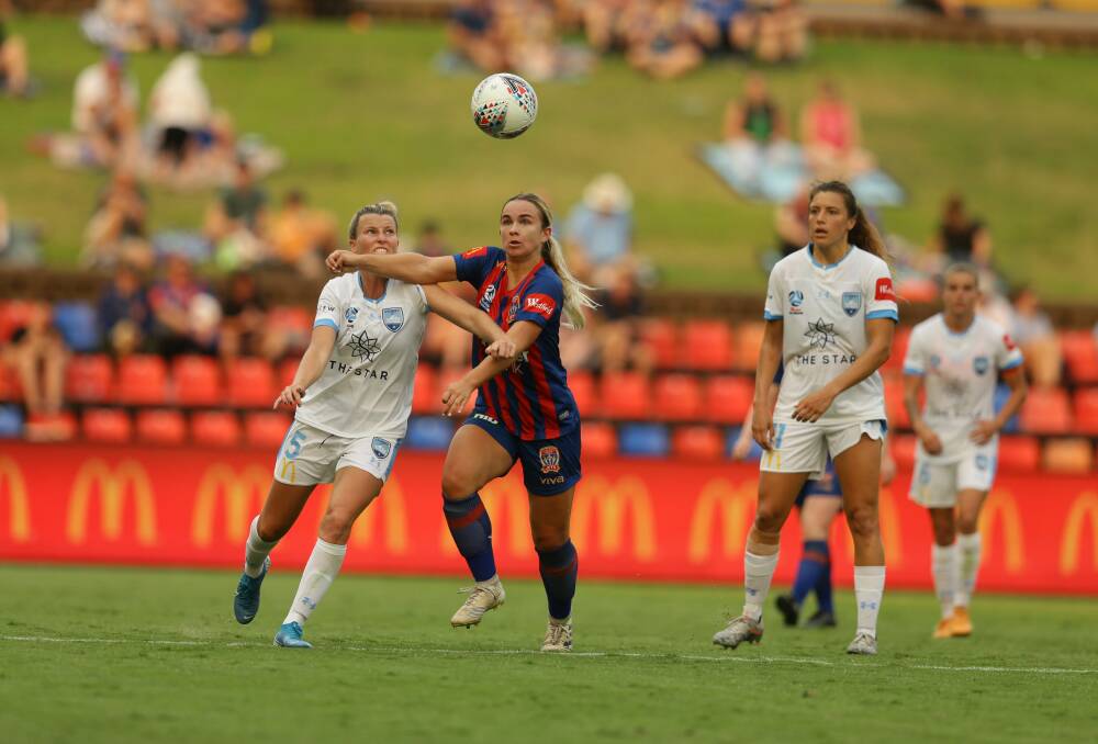 OPPORTUNITY: Midfielder Paige Kingston-Hogg comes into calculations for the Jets starting side on Thursday night with Libby Copus-Brown out through suspension. Picture: Jonathan Carroll