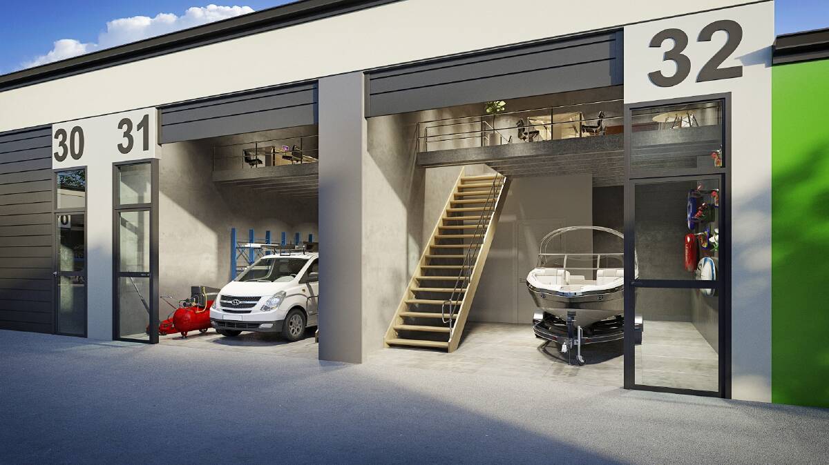 An artist's impression of My Shed Newcastle, a 57-unit gated complex to be built at 31 Warabrook Boulevarde.
