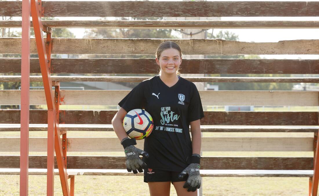 NEW CHALLENGE: Australian under-16 goalkeeper Ruby Jones will play for New Lambton in Herald Women's Premier League. Picture: Max Mason-Hubers