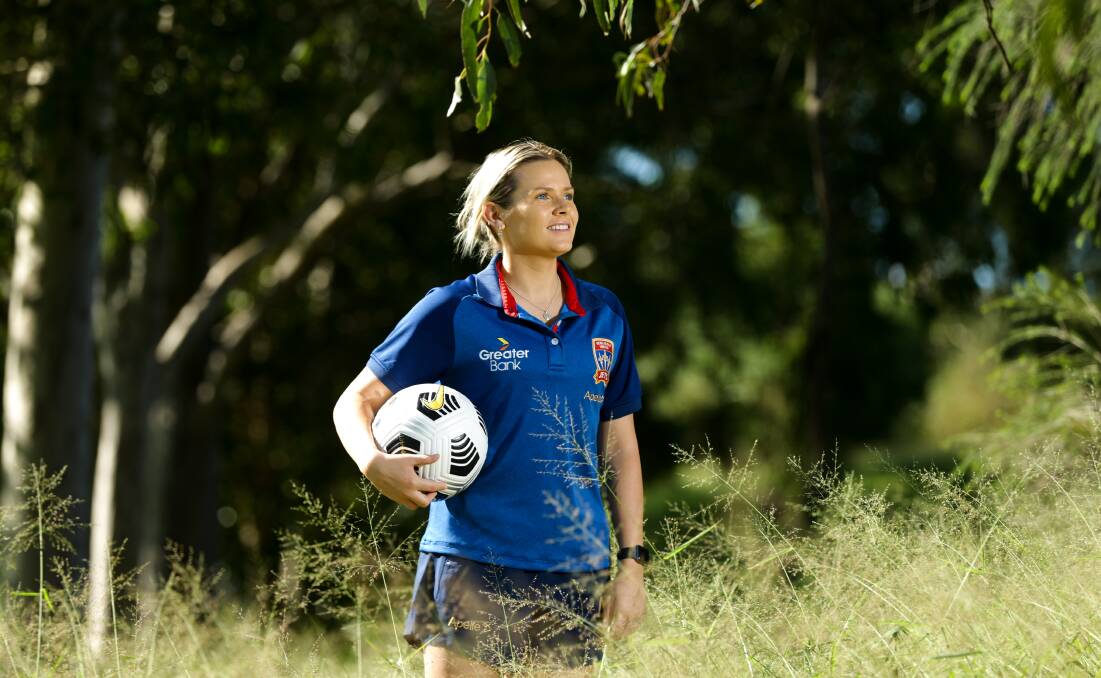 KEY PLAYER: Newcastle Jets co-captain Cassidy Davis has signed on for another W-League season with her home-town team. Picture: Jonathan Carroll