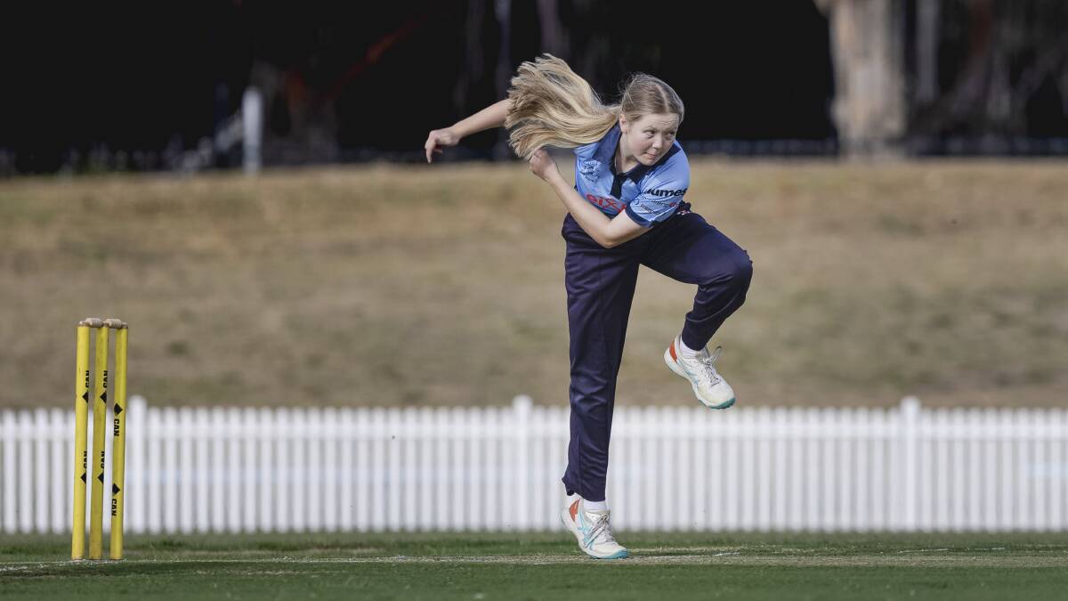 Left-arm orthodox spin bowler Sienna Eve is one of four Newcastle City players named in the NSW Country under-19 female team. Picture by Marina Neil