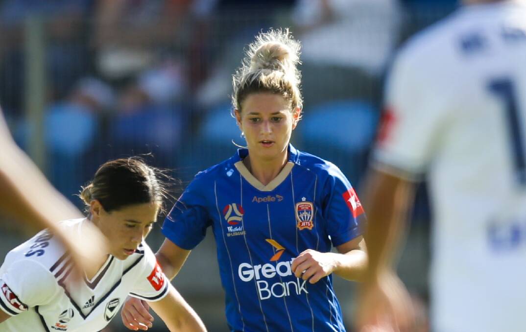 Striker Jemma House is keen to get more game time in her second W-League campaign with the Newcastle Jets. Picture: Jonathan Carroll