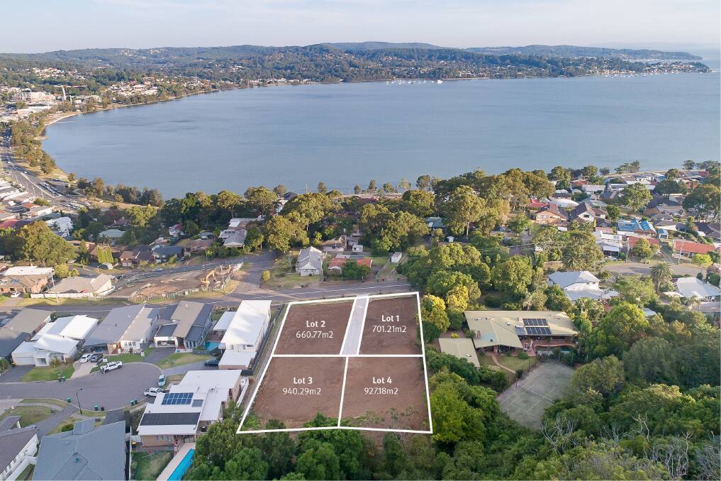LJ Hooker are marketing four vacant blocks, ranging in size from around 660 square metres to 940 square metres, at 41 Thompson Road in Speers Point.
