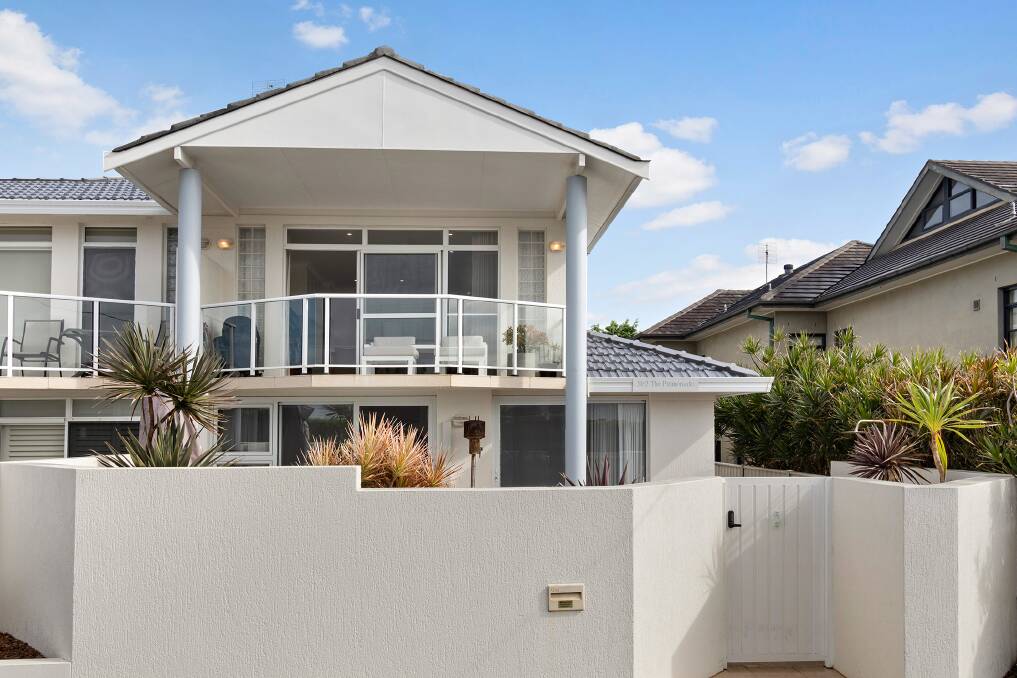 This Merewether townhouse was marketed with a guide of $2.7 million to $3 million and sold for an undisclosed sum.