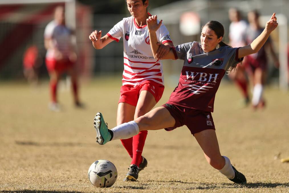 IN-FORM: Warners Bay defender Sian Keating in action during last year's Herald Women's Premier League semi-finals. Picture, Marina Neil