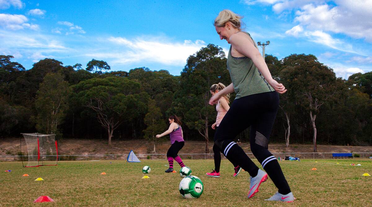 TWILIGHT ACTIVITY: Sinead Redman participated in the Northern NSW Football Kick-On for Women pilot program last year and says it provided some much-needed "time out" while also improving her fitness. Picture: supplied