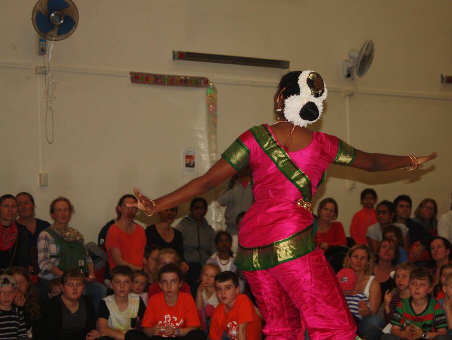 INCLUSIVE: Hundreds watched on as Chakra Indian dancers performed at the inaugural Family Bush Dance at New Lambton Community Centre. Picture: Supplied