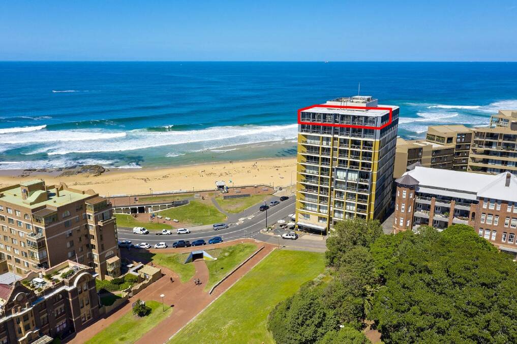 The York penthouse overlooking Newcastle beach has been sold for $5.45 million. Picture: Supplied
