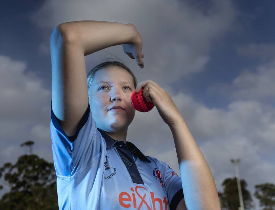 Newcastle City bowler Sienna Eve has been identified as one of the most promising players in NSW. Picture by Marina Neil