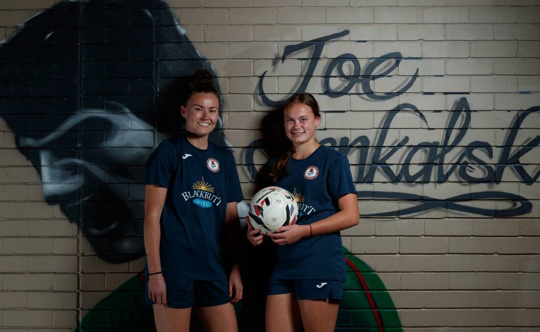 ON TOP: Adamstown captain Jorjia Hogg, left, is relishing playing a lead role for a youthful Rosebud squad which includes talented teenager Leia Puxty, right. Picture: Max Mason-Hubers