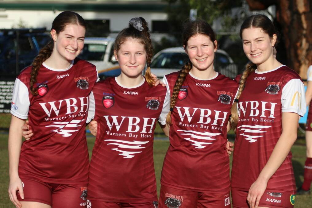 FAMILY AFFAIR: Warners Bay's Cook sisters, from left, Elly, Sophie, Mia and Georgia were all named in the Panthers' first-grade squad last weekend. Picture: Jeff Keating