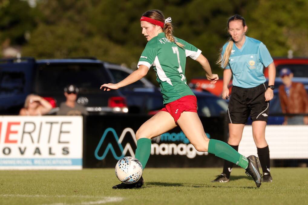 Kimmy Trappett has scored 20 goals this NPLW Northern NSW season to be among the competition's leading scorers. Picture: Valentine Sports Photography