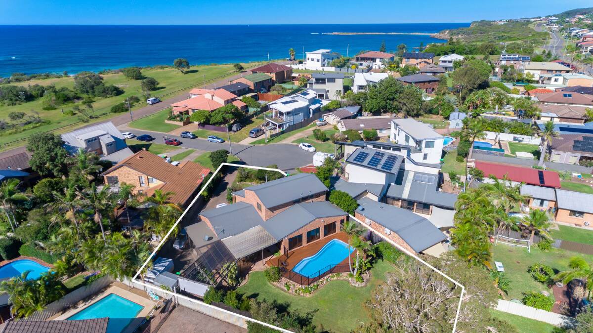 SPACE: This two-storey Caves Beach residence is positioned on 1005 square metres of land in a quiet cul-de-sac within walking distance of the beach.