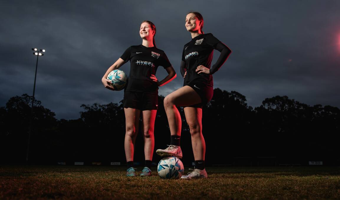 Siblings Mia, left, and Georgia Cook are in the frame for starting positions in the NPLW NNSW grand final this weekend. Picture by Marina Neil