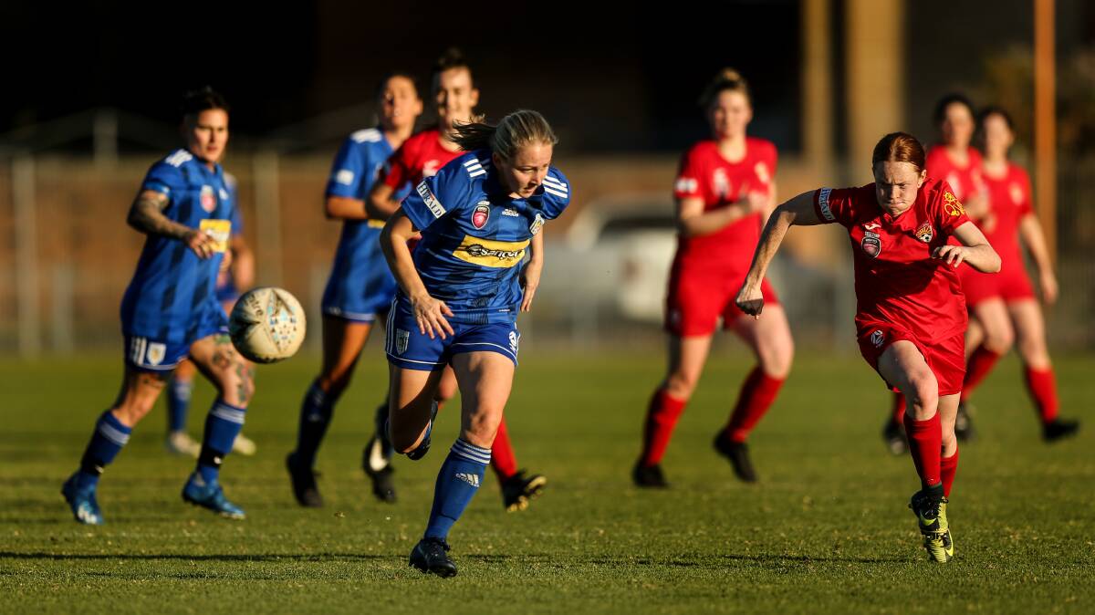Attacking player Georgia Little, left, is one to watch this Herald Women's Premier League season. Picture: Marina Neil