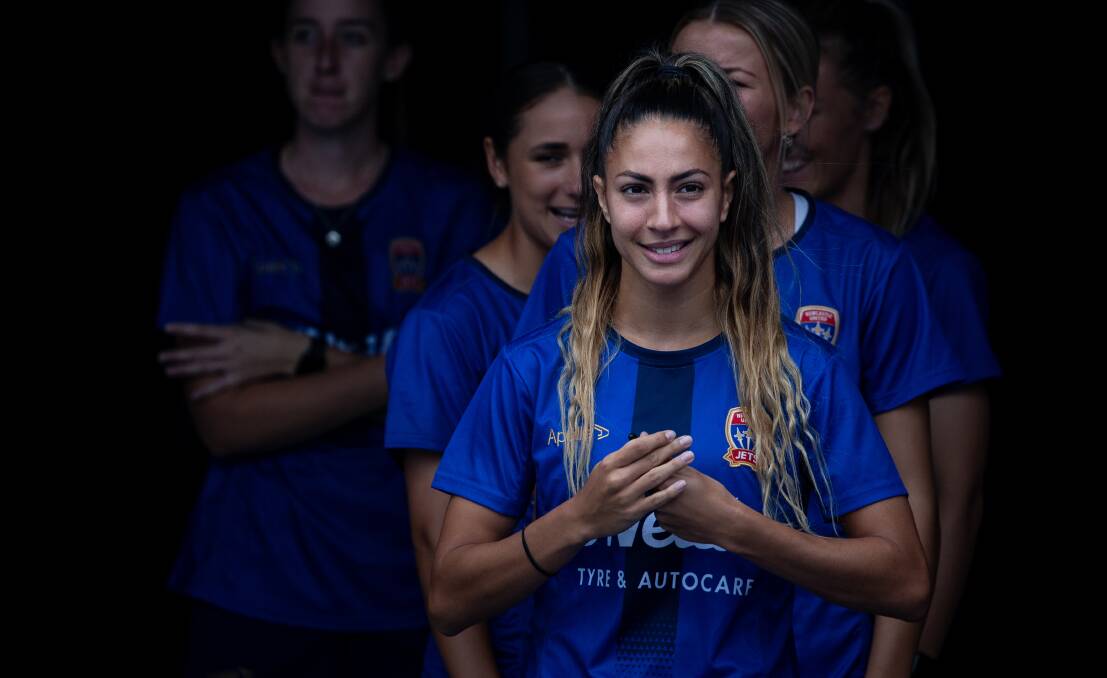 STARTING SPOT IN SIGHTS: The Newcastle Jets have re-signed defender Tiana Jaber to another contract for the upcoming W-League season. Picture: Marina Neil