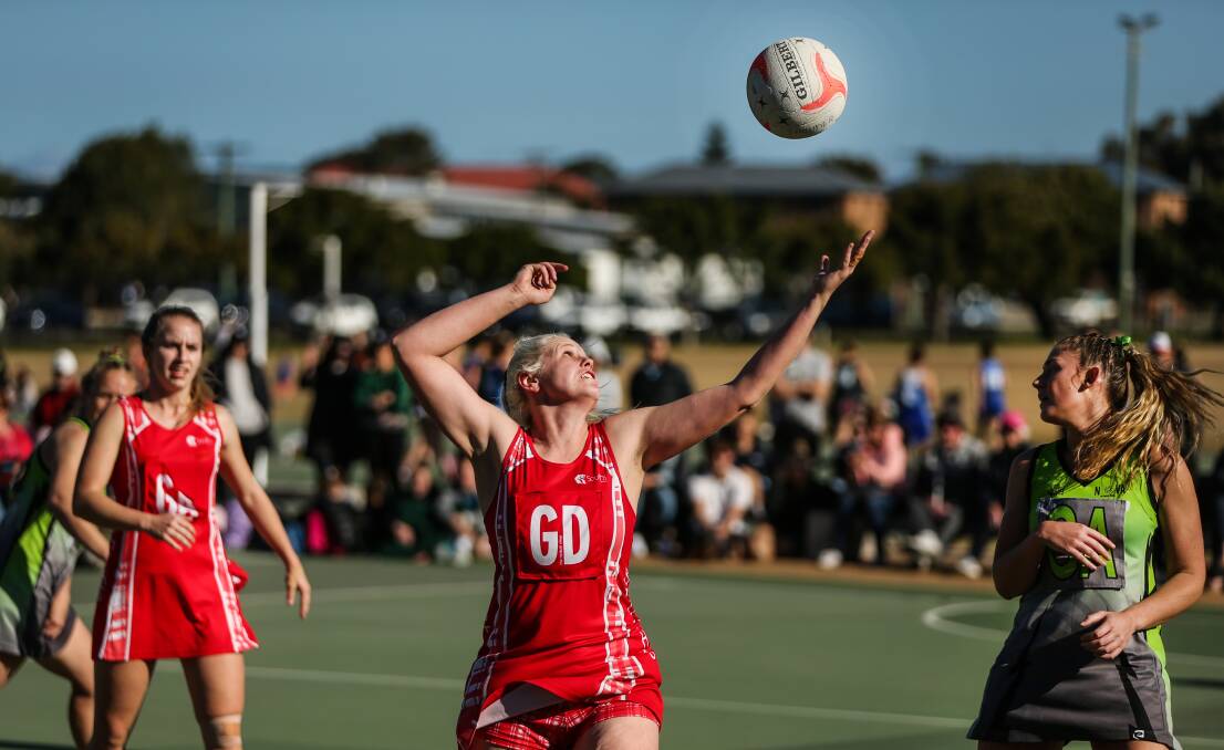 STRONG: Souths goal defence Tianna Cummings, pictured during last year's semi-finals, was a stand-out as the Lions fought back to beat Nova at National Park on Saturday. Picture: Marina Neil