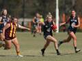 Black Diamond AFL women's action between Newcastle City and Cardiff at Pasterfield Oval on Saturday. Picture: Max Mason-Hubers