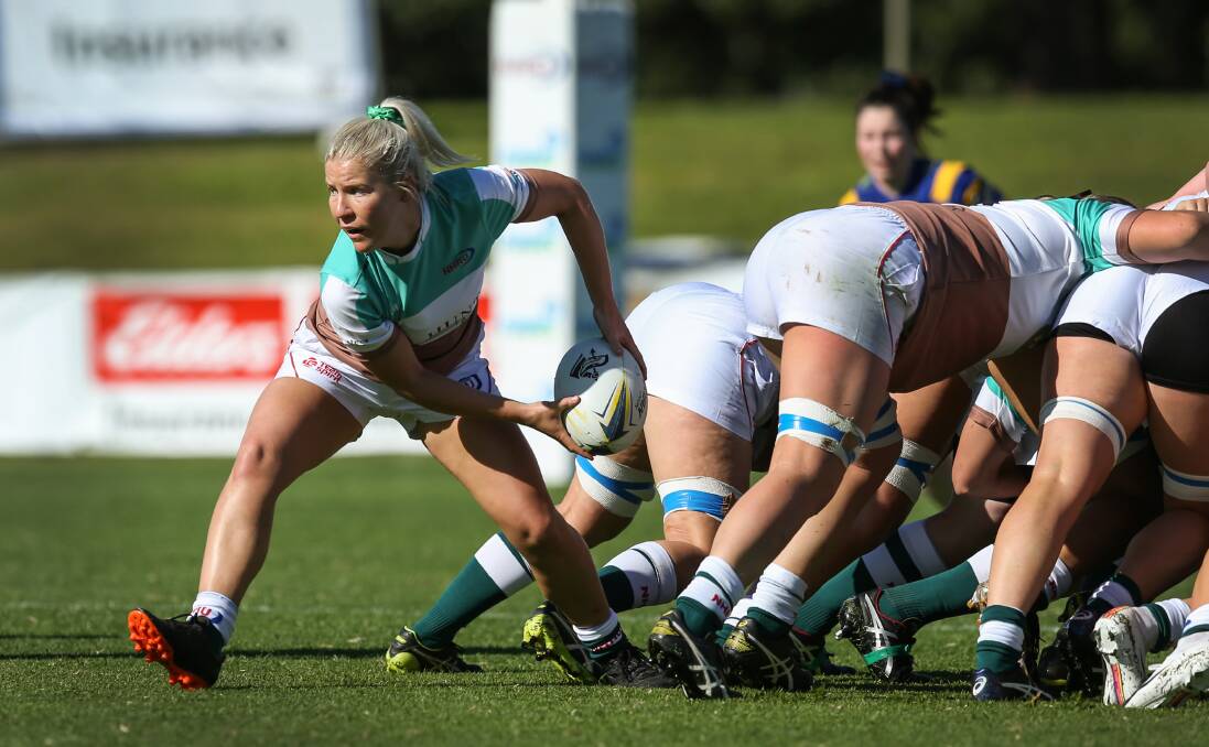 Scrum-half Peta Salter will again be part of the Hunter Wildfires women's squad, who are set to officially start training next week. Picture: Marina Neil