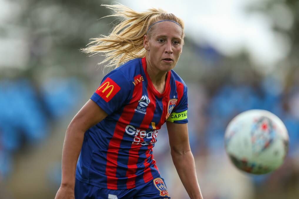 Jets co-captain and left-back Gema Simon is Newcastle's most-capped player. Picture: Marina Neil