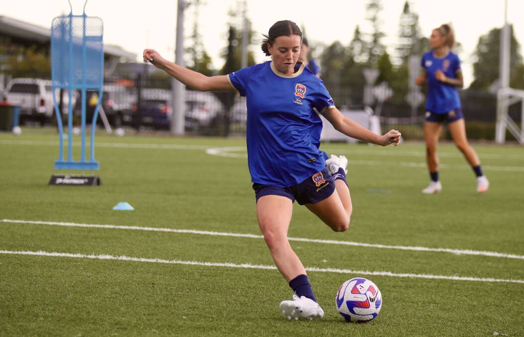 Chicago Red Stars attacker Sarah Griffith scored in the Jets trial. Picture by Grant Sproule, Newcastle Jets