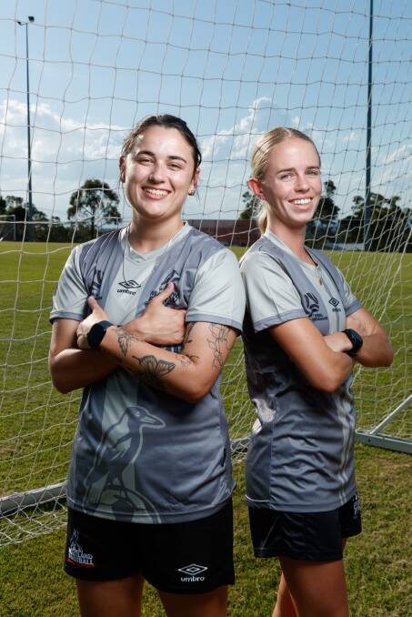 Lucy Kell, left, and Sophia Laurie are looking forward to their first season in Maitland colours. Picture by Max Mason-Hubers