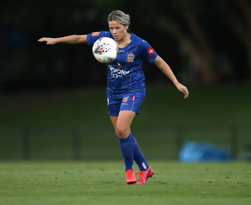 FOCUSED: Jets co-captain Cassidy Davis said Newcastle were out to show improvement with an eye on finals this A-League Women's season. Picture: Marina Neil