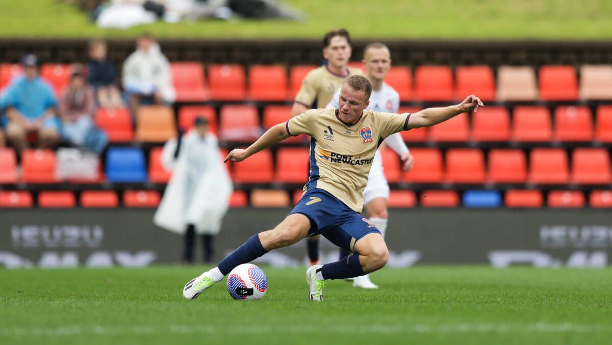 Jets attacking player Trent Buhagiar shapes as a possible replacement for Reno Piscopo in the starting line-up against Western United on Saturday. Picture by Jonathan Carroll