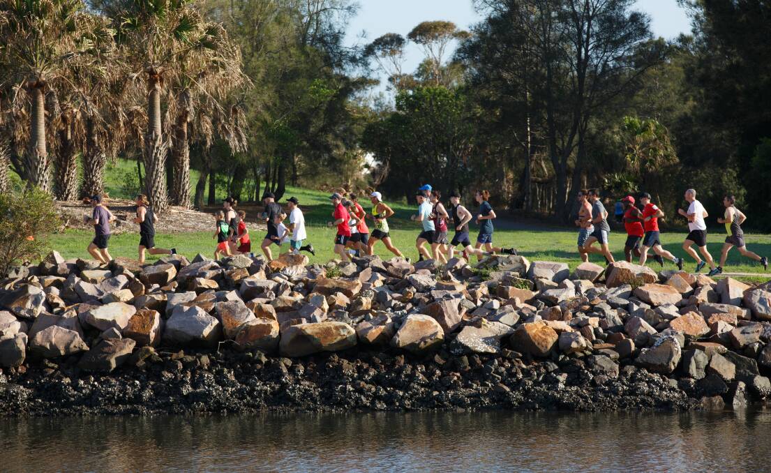 CULT FOLLOWING: Newy parkrun is held along the shores of Throsby Creek and is popular with members of the Newcastle community. Picture: Max Mason-Hubers