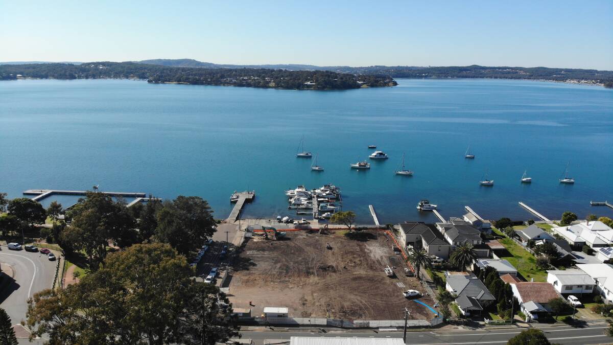 WATERFRONT: The Wharf Road site in Toronto where Foreshore Lake Macquarie will be built. It will have its own marina.