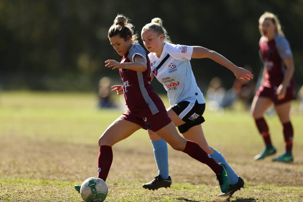 VERSATILE: Cassidy Davis in action for Warners Bay. Picture: Jonathan Carroll