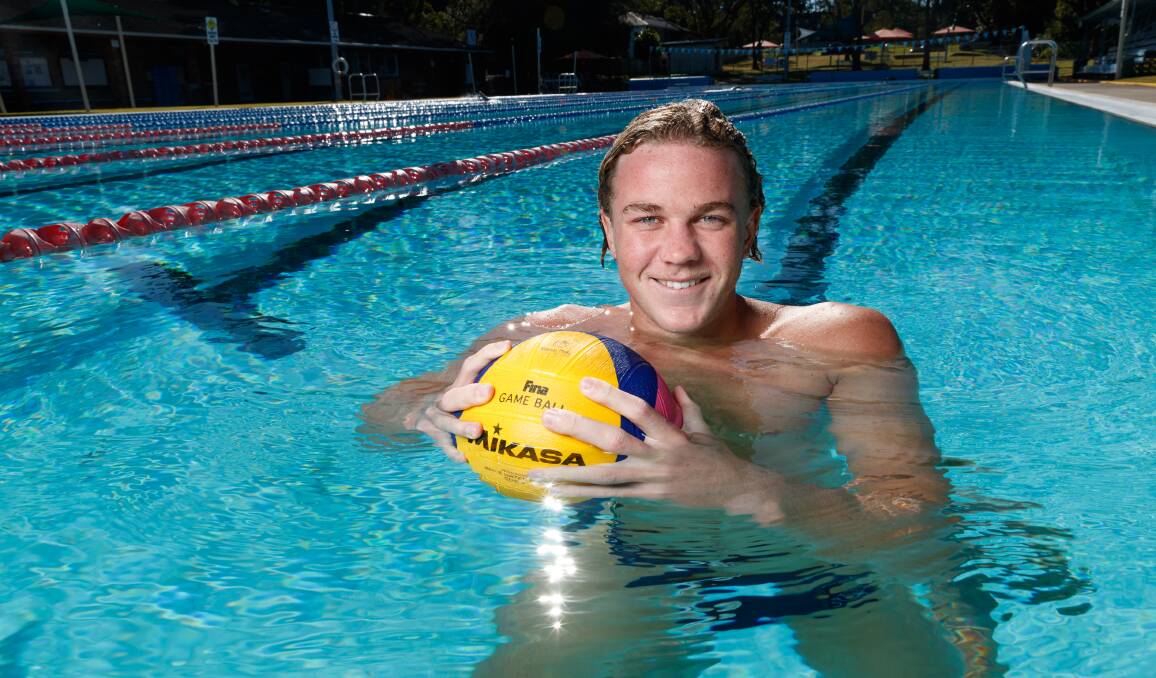 NATIONAL SELECTION: Adamstown Heights 18-year-old Spencer Burdack hopes to glean as much experience as he can from his first international water polo tournament. Picture: Max Mason-Hubers