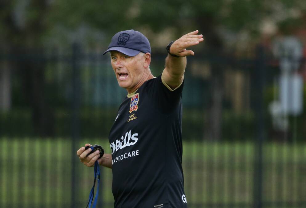 New Jets coach Gary van Egmond was pleased with Newcastle's performance in a 2-0 win over Western United on Wednesday. Picture by Simone De Peak