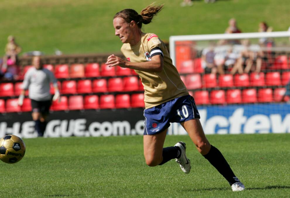 Trailblazer Joey Peters in action for the Newcastle Jets in 2009. Picture by Kitty Hill
