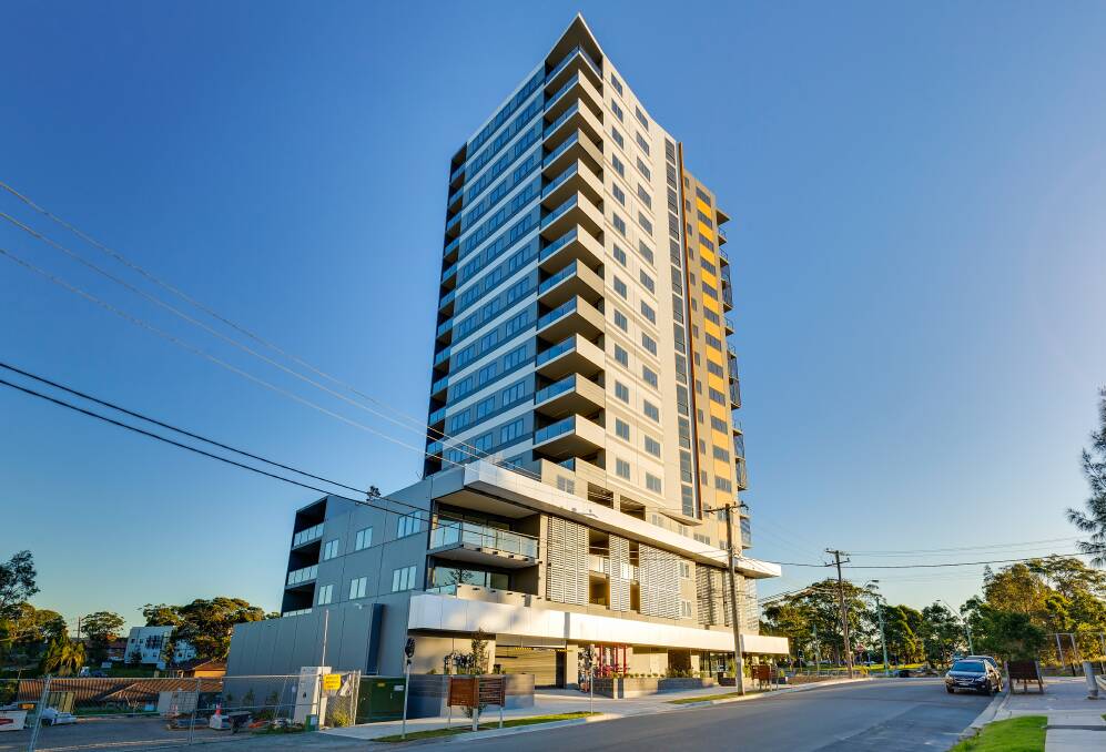 MILESTONE: Highpoint, Lake Macquarie's tallest residential building, has been finished and residents are set to move in. Pictures: supplied
