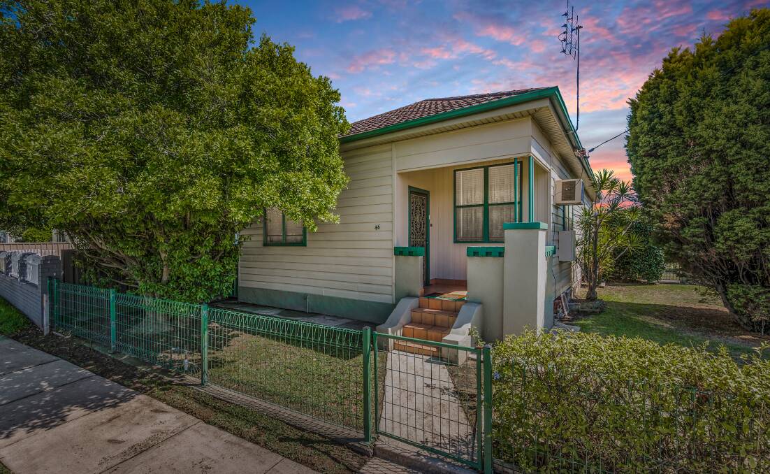 This three-bedroom home at 46 Nevill Street was marketed with a guide of $540,000 to $560,000.