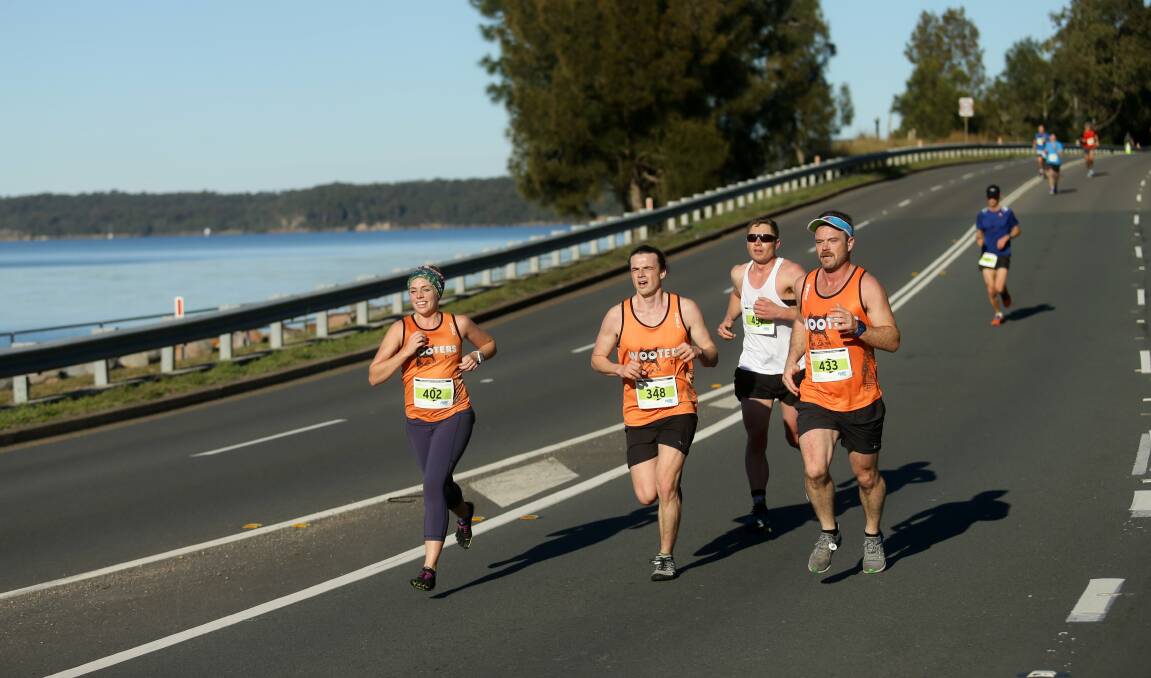 TRAINING GOAL: Keep yourself motivated through winter by entering an event like the Lake Macquarie Running Festival in September. Picture: Jonathan Carroll
