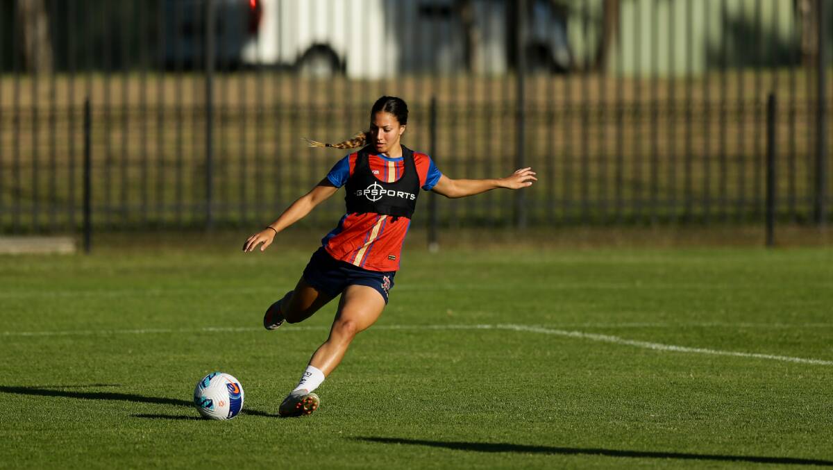 Tiana Jaber in action at Jets training. Picture: Jonathan Carroll