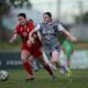 IMPACT: Tara Pender, right, is proving a workhorse for Warners Bay as they continue their push for the NPLW NNSW premiership. Picture: Marina Neil