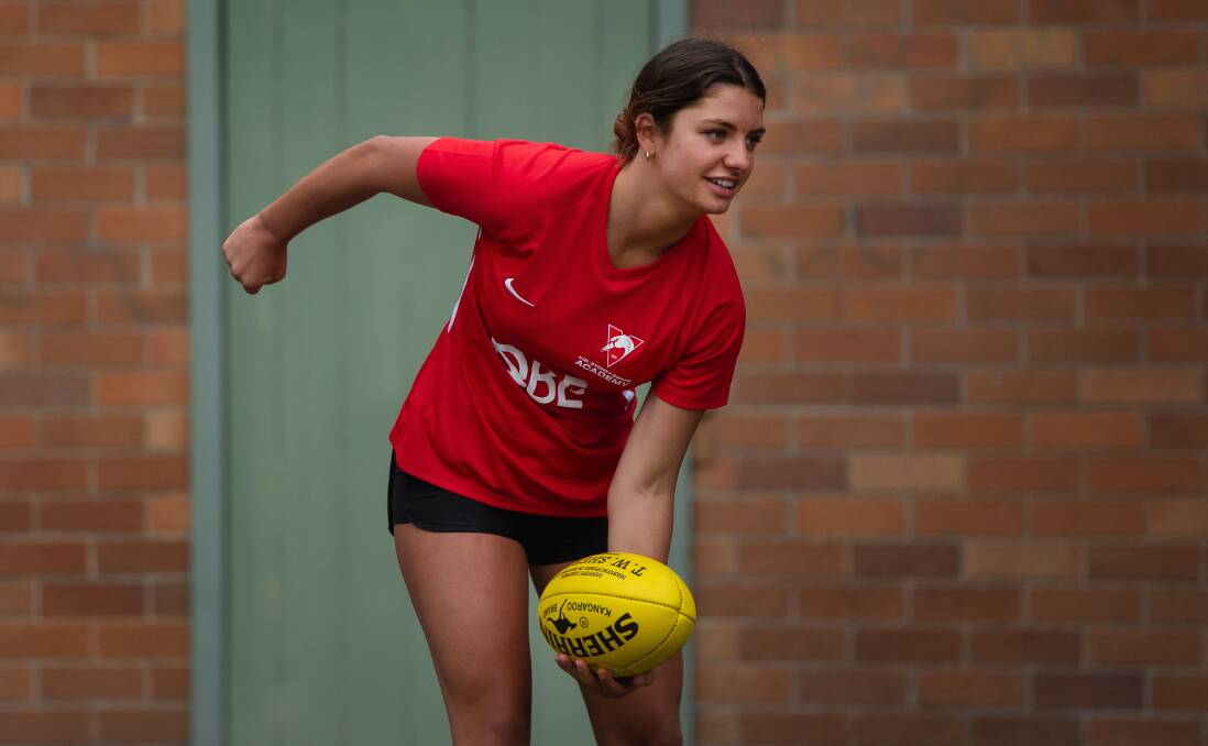 IN FRAME: Newcastle City junior Asha Turner Funk is keen to make the most of an invitation to the AFLW Draft Combine. Picture: Marina Neil