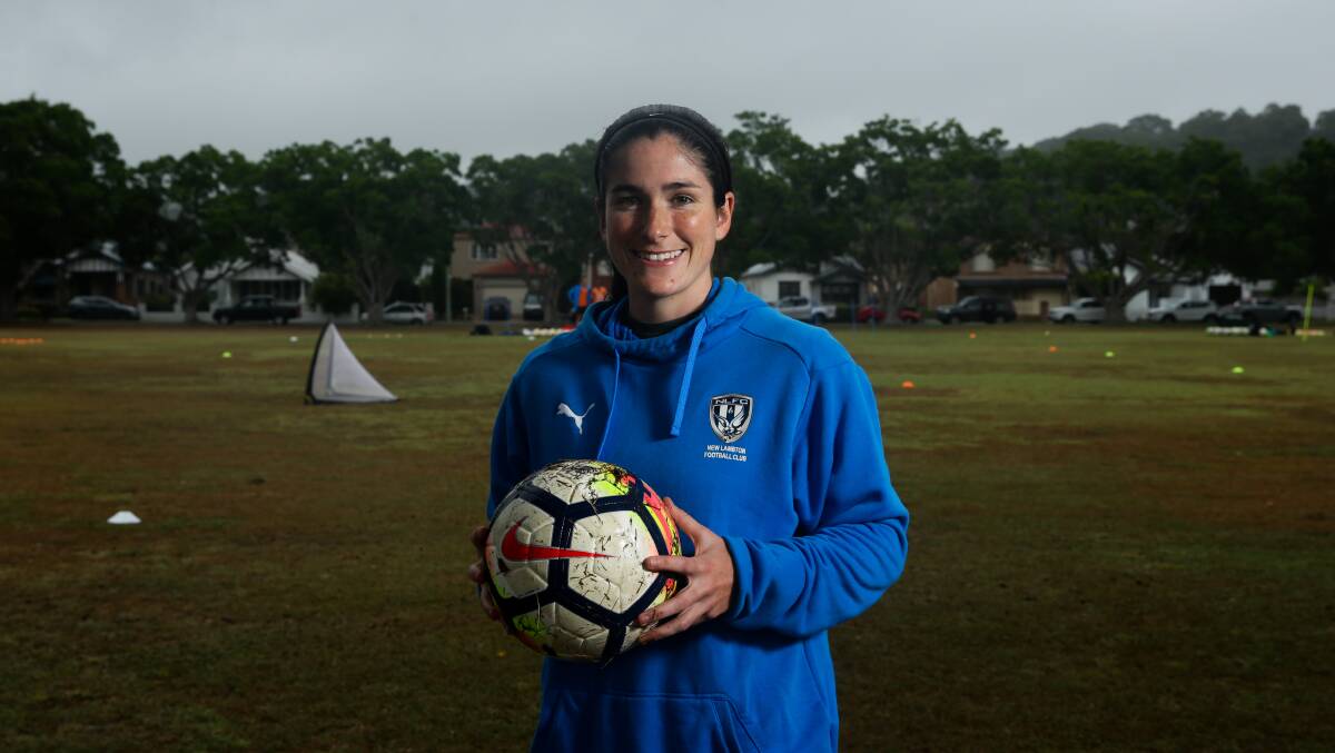 NEW MOVE: Striker Lauren Allan has returned from playing college football in the United States and has joined New Lambton Eagles for the 2019 Herald Women's Premier League. Picture: Jonathan Carroll