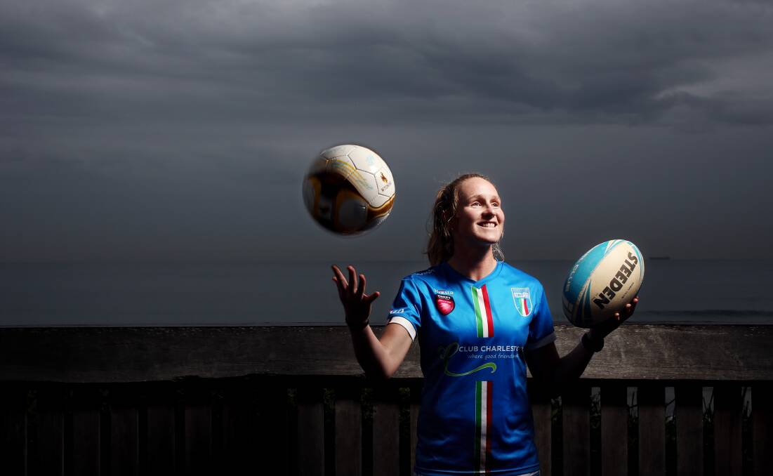 Multi-sport talent Jess Gentle has been named in the Knights extended squad for the NRLW clash with the Dragons on Sunday. Picture by Simone De Peak