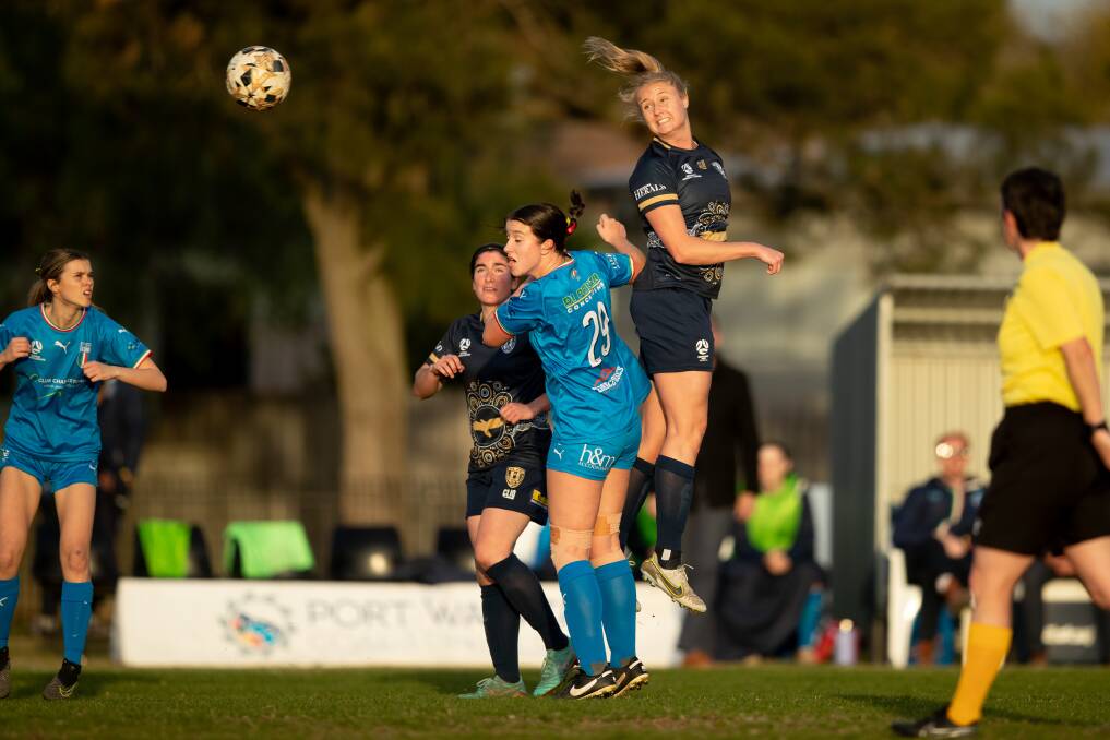 New Lambton striker Tara Andrews in action last season. Picture by Jonathan Carroll