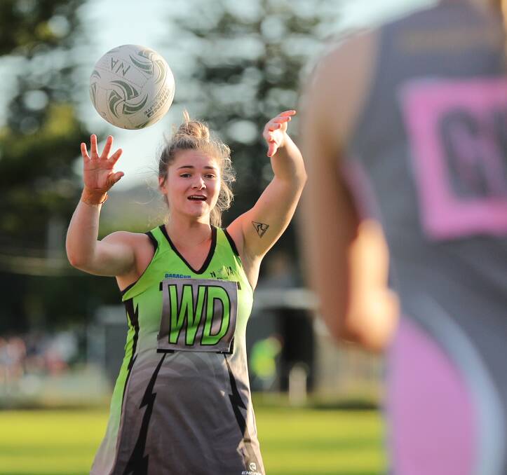BIG EFFORT: Alexa Walker, pictured in action earlier this season, proved pivotal for Nova in their championship win on Saturday after also playing opens. Picture: Max Mason-Hubers 