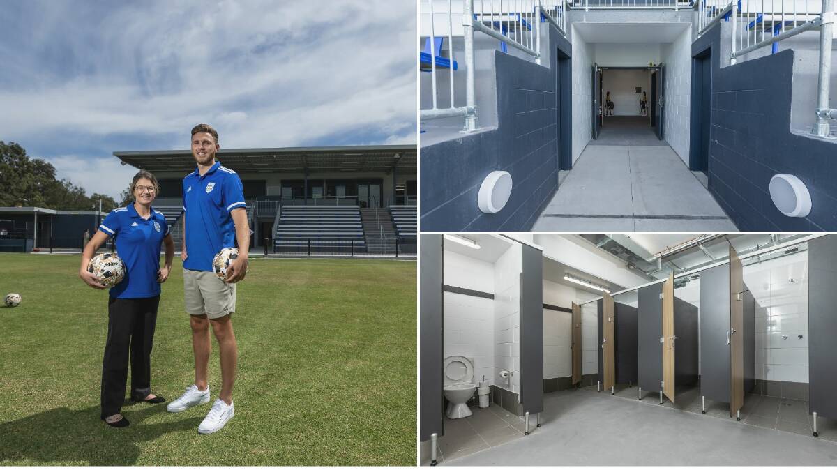 Newcastle Olympic have unveiled their redeveloped grandstand and facilities. Pictures by Marina Neil