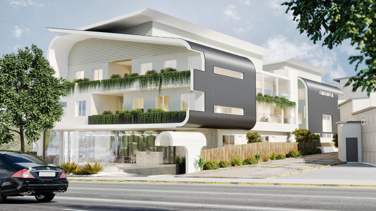 An artist's impression of Lakeside, a boutique development planned and approved for Warners Bay comprising 14 apartments.