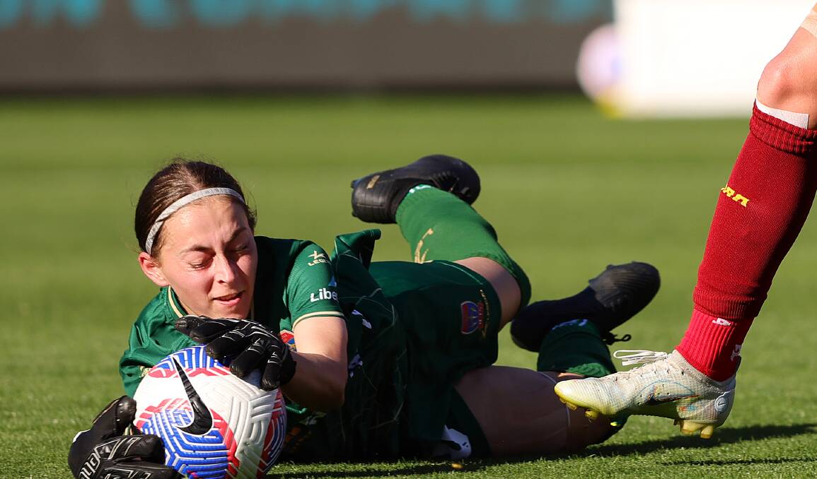 Goalkeeper Tiahna Robertson in action for the Jets. Picture Getty